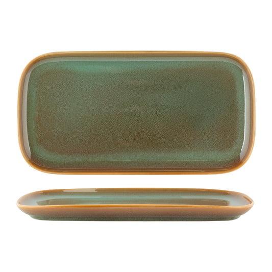 FYNBOS - ALOE GREEN - RECTANGULAR PLATE - 35.5 X 18.5CM (4 UNITS)