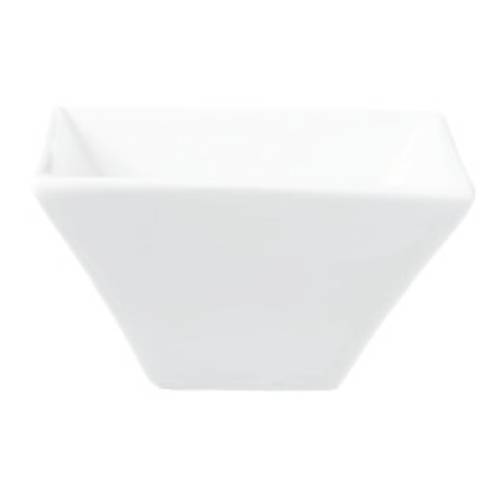 ACCENT - WHITE - SQUARE TRUMPET SHAPE BOWL - 12 X 7CM (12 UNITS)
