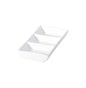 ACCENT - WHITE - RECT. 3-DIVIDED DISH - 17 X 2CM - 50ML PER SIDE (6 UNITS)