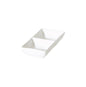 ACCENT - WHITE - RECT. 2-DIVIDED DISH - 14 X 7CM - 50ML PER SIDE (12 UNITS)