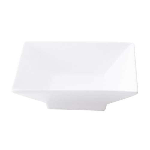 ACCENT - WHITE - SQUARE FOOTED BOWL - 25 X 8.5CM (6 UNITS)