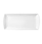 ACCENT - WHITE - RECT. PLATE WITH HANDLE - 29CM X 13CM (12 UNITS)