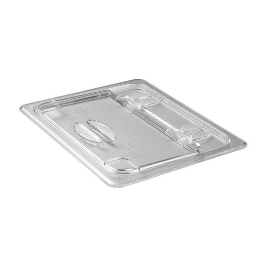 POLYCARBONATE CLEAR HINGED FLIP LID FOR 1/2 PANS