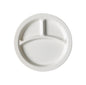POLYCARBONATE 3 DIVISION DINNER PLATE 22.9CM DIAMETER - WHITE