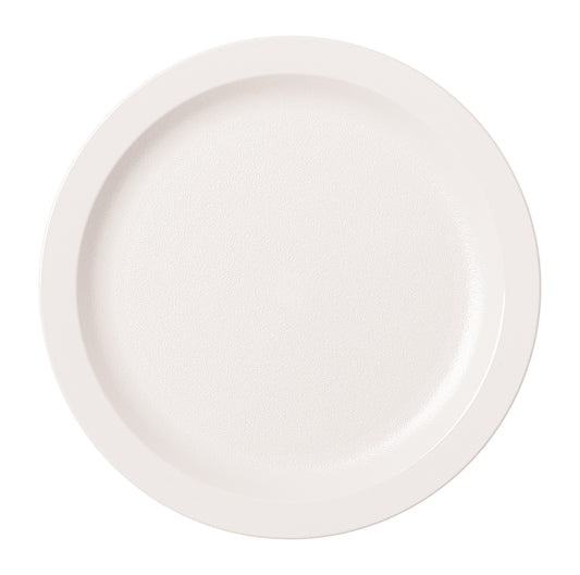 POLYCARBONATE NARROW RIM DINNER PLATE 22.9CM DIAMETER - WHITE