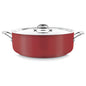 POT (RED )LOW CASSEROLE 8.9L W/LID