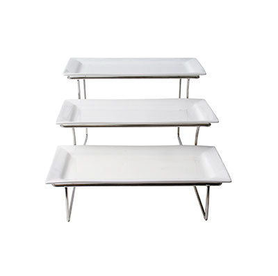 RECTANGULAR 3-STEP LARGE STAND - 400MM X 350MM X 225MM (1 UNITS)