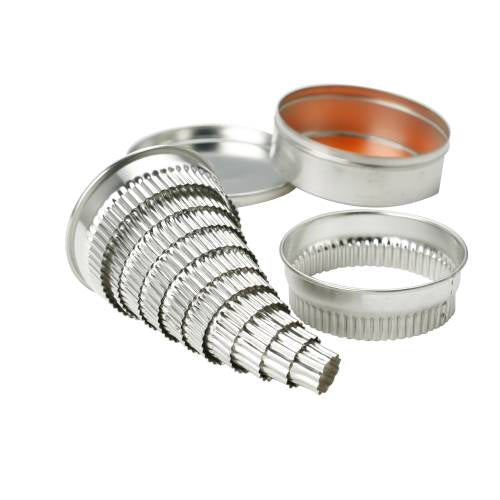 ROUND CUTTER SET S/STEEL - PLAIN 10 PIECE