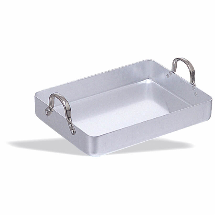 ROASTING PAN ALUMINIUM - 400MM X 300MM (FIXED HANDLES)