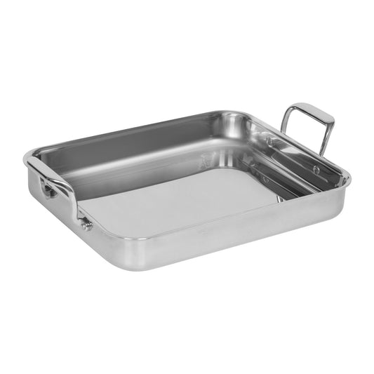 ROASTING PAN S/STEEL - 360MM X 290MM X 50MM WITH HANDLES