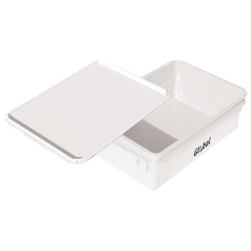 STORAGE CONTAINER LARGE WITH LID - PLASTIC - 600MM X 400MM X 195MM
