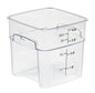 SQUARE POLYCARBONATE STORAGE CONTAINER CLEAR 4 LTR