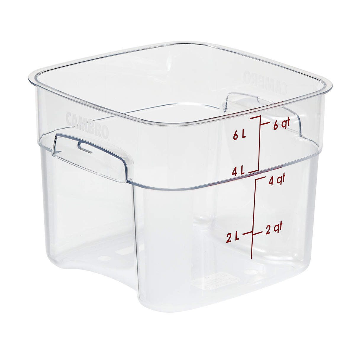 SQUARE POLYCARBONATE STORAGE CONTAINER CLEAR 6 LTR