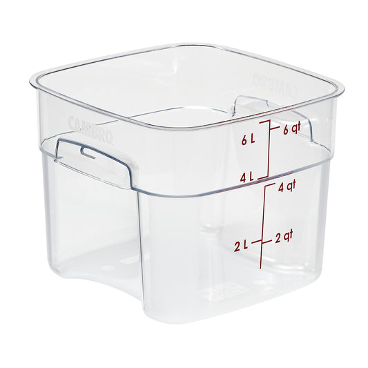 SQUARE POLYCARBONATE STORAGE CONTAINER CLEAR 6 LTR