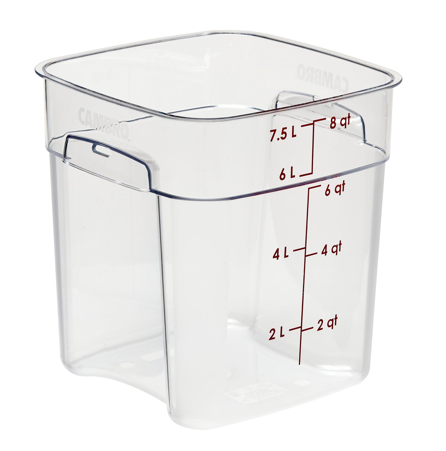 SQUARE POLYCARBONATE STORAGE CONTAINER CLEAR 8 LTR
