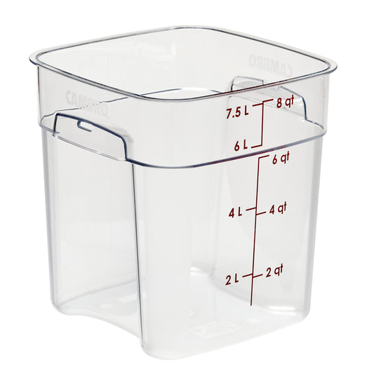 SQUARE POLYCARBONATE STORAGE CONTAINER CLEAR 8 LTR