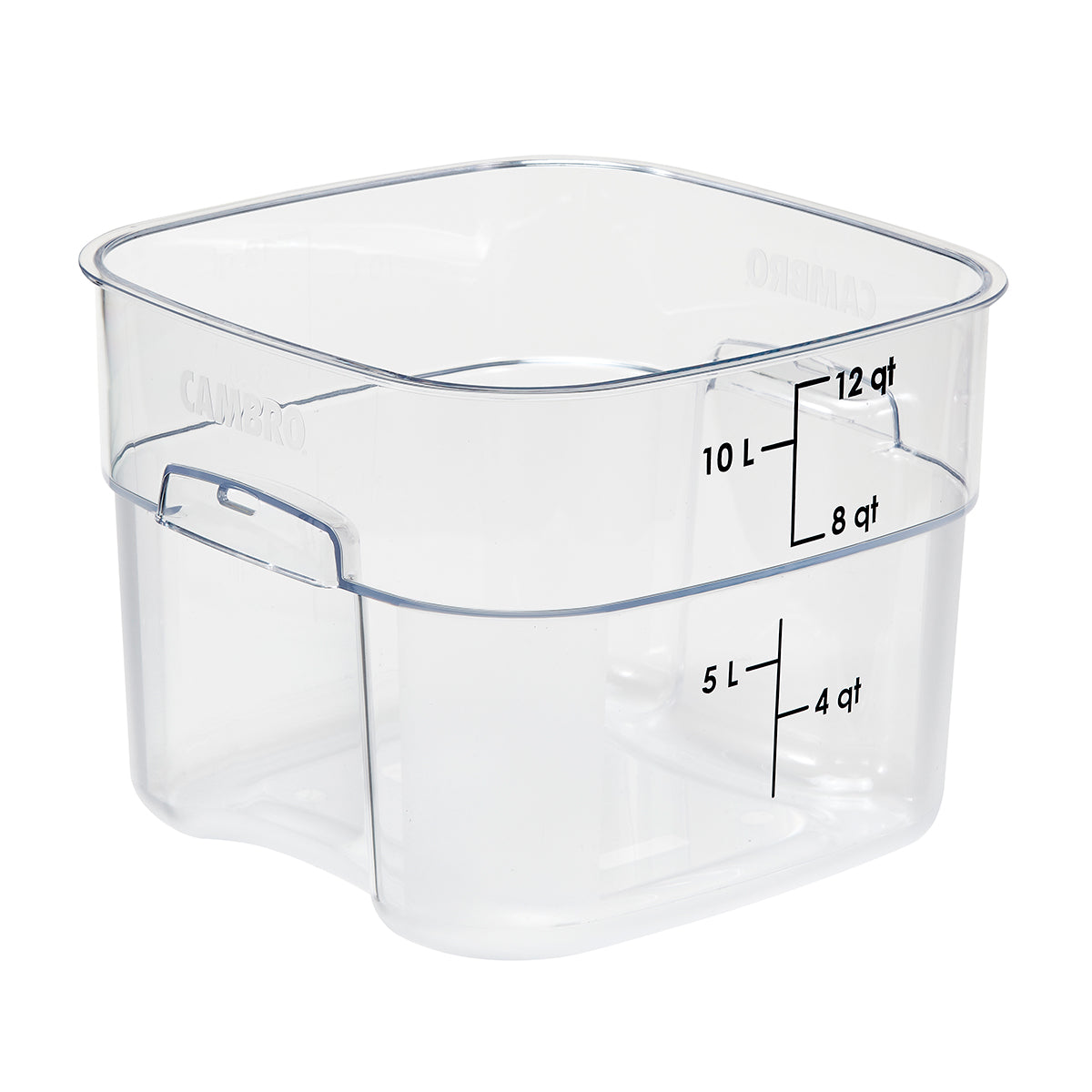 SQUARE POLYCARBONATE STORAGE CONTAINER CLEAR 12 LTR