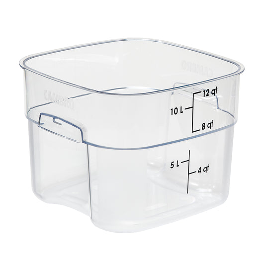 SQUARE POLYCARBONATE STORAGE CONTAINER CLEAR 12 LTR
