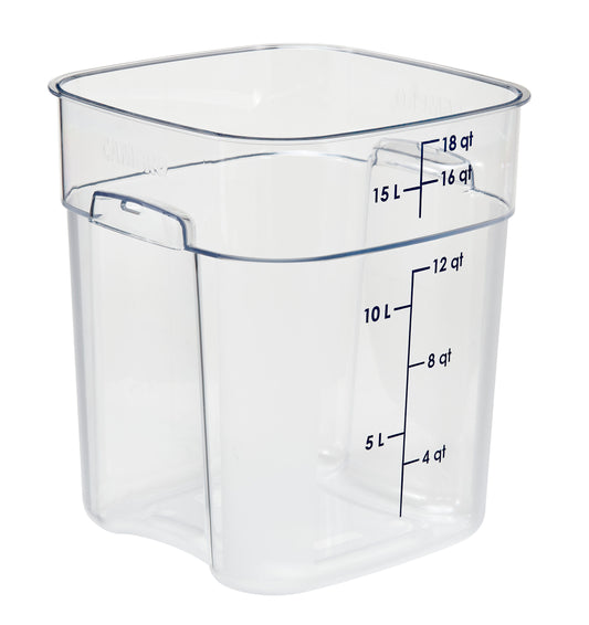 SQUARE POLYCARBONATE STORAGE CONTAINER CLEAR 17 LT
