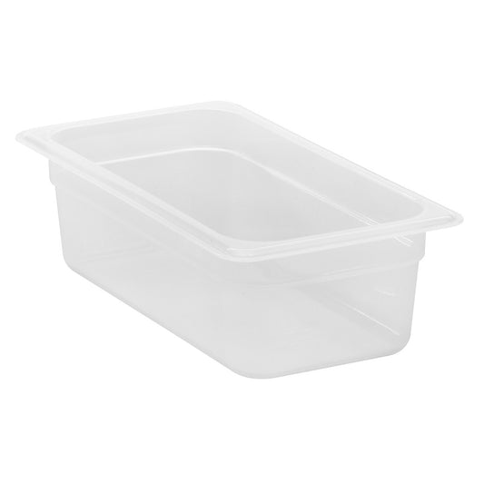 POLYPROPYLENE GN 1/3 FOODPAN TRANSLUSCENT 100MM D 3.6LT