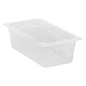 POLYPROPYLENE GN 1/3 FOODPAN TRANSLUSCENT 100MM D 3.6LT