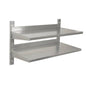 S/STEEL WALL SHELVING DOUBLE - 600MM X 300MM