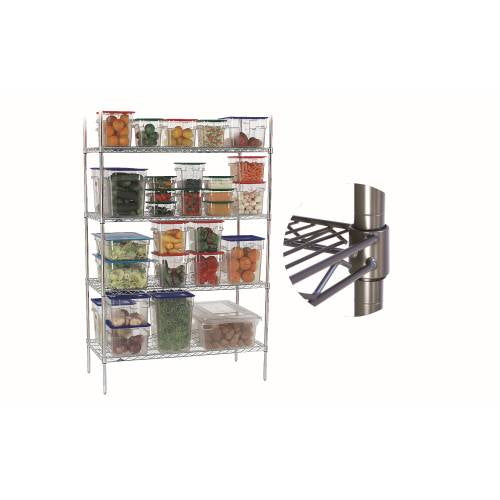 SHELVING UNIT ZINC/EPOXY SHELF - 905MM - WITH CLIPS