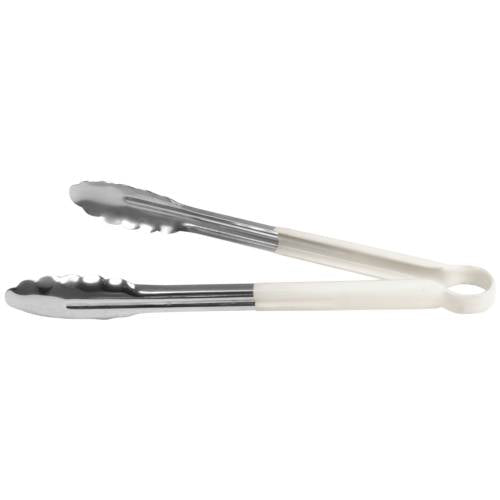 COLOURED UTILITY TONGS (WHITE) - 300MM
