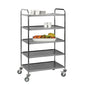 TEA TROLLEY S/STEEL GLOBAL 5 SHELF - 1540MM x 850MM x 540MM