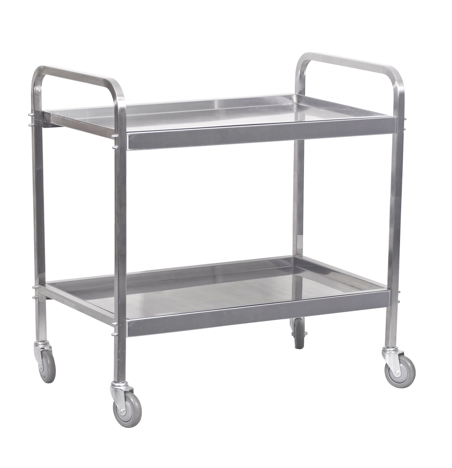 TEA TROLLEY S/STEEL HEAVY DUTY - 2 SHELF 930MM X 905MM X 560MM - 20KG