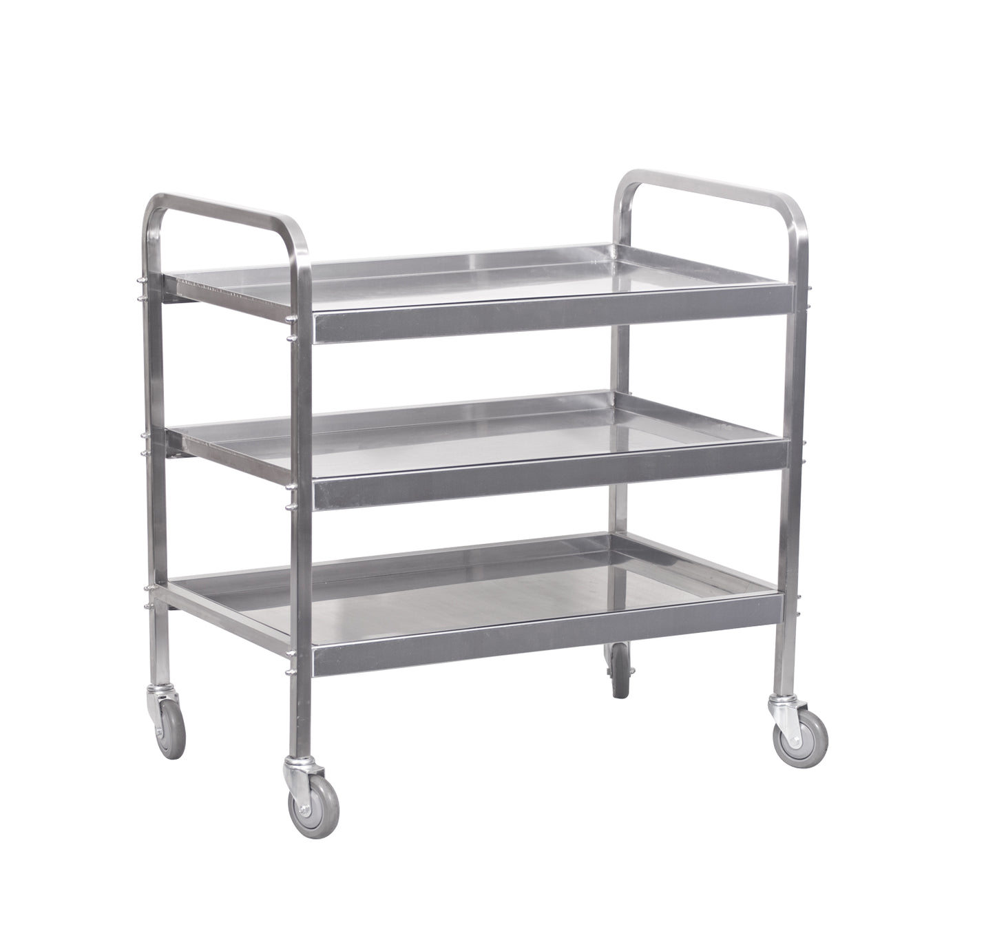 TEA TROLLEY S/STEEL HEAVY DUTY - 3 SHELF 930MM X 905MM X 560MM - 25KG