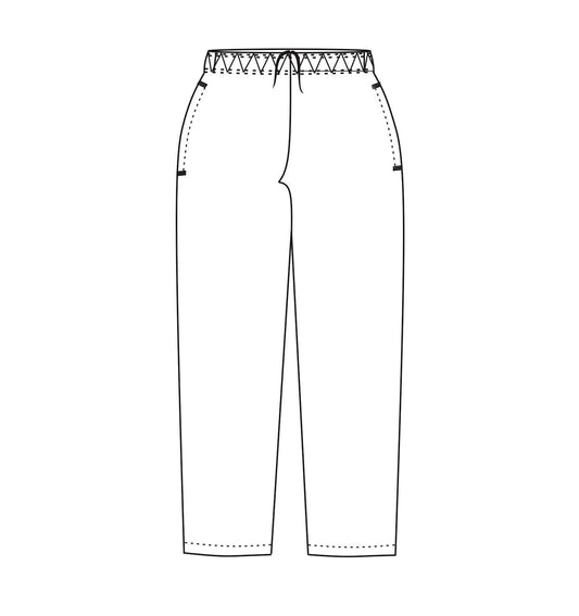 CHEFS UNIFORM - BAGGIES BLACK - X LARGE - DRAWCORD