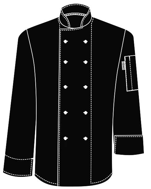 CHEFS UNIFORM DENIM JACKET BASIC LONG - MEDIUM
