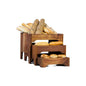 WOOD THREE TIER BREAD STAND (395MM X 395MM X 330MM - COMPLETE) INFINITI