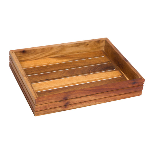WOOD DISPLAY BASKET (400MM X 300MM x 70MM) INFINITI