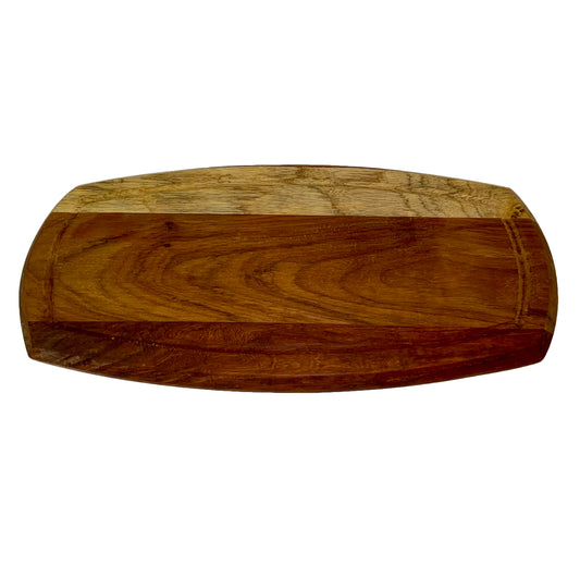 WOODEN SERVING BOARD REVERSIBLE - 180MM X 360MM X 20MM - KIAAT